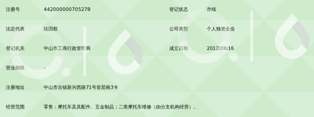 中山市古镇大鸿摩托车行